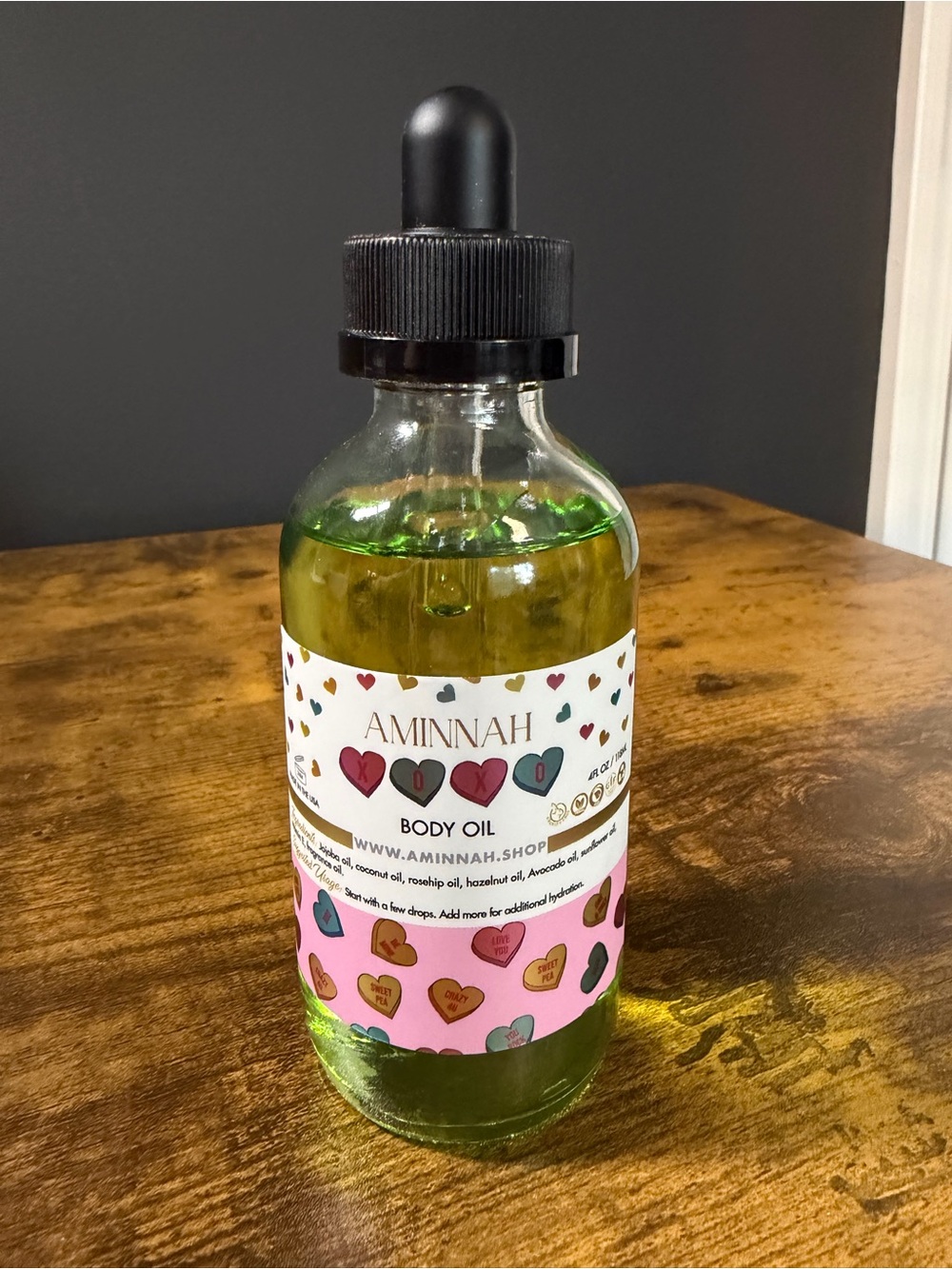 Aminnah “XOXO” Body Oil. NEW